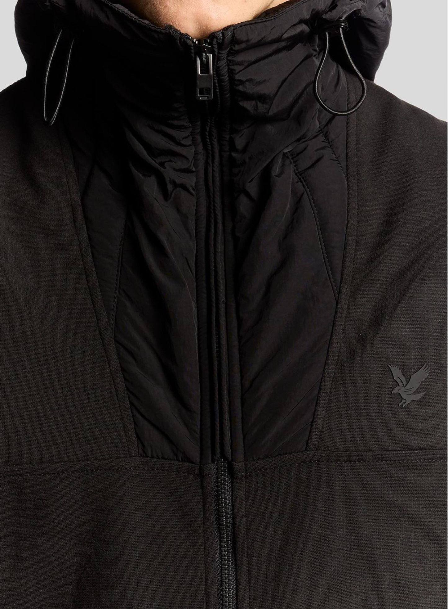 LYLE & SCOTT Panelled Hybrid Jacket Black Ice