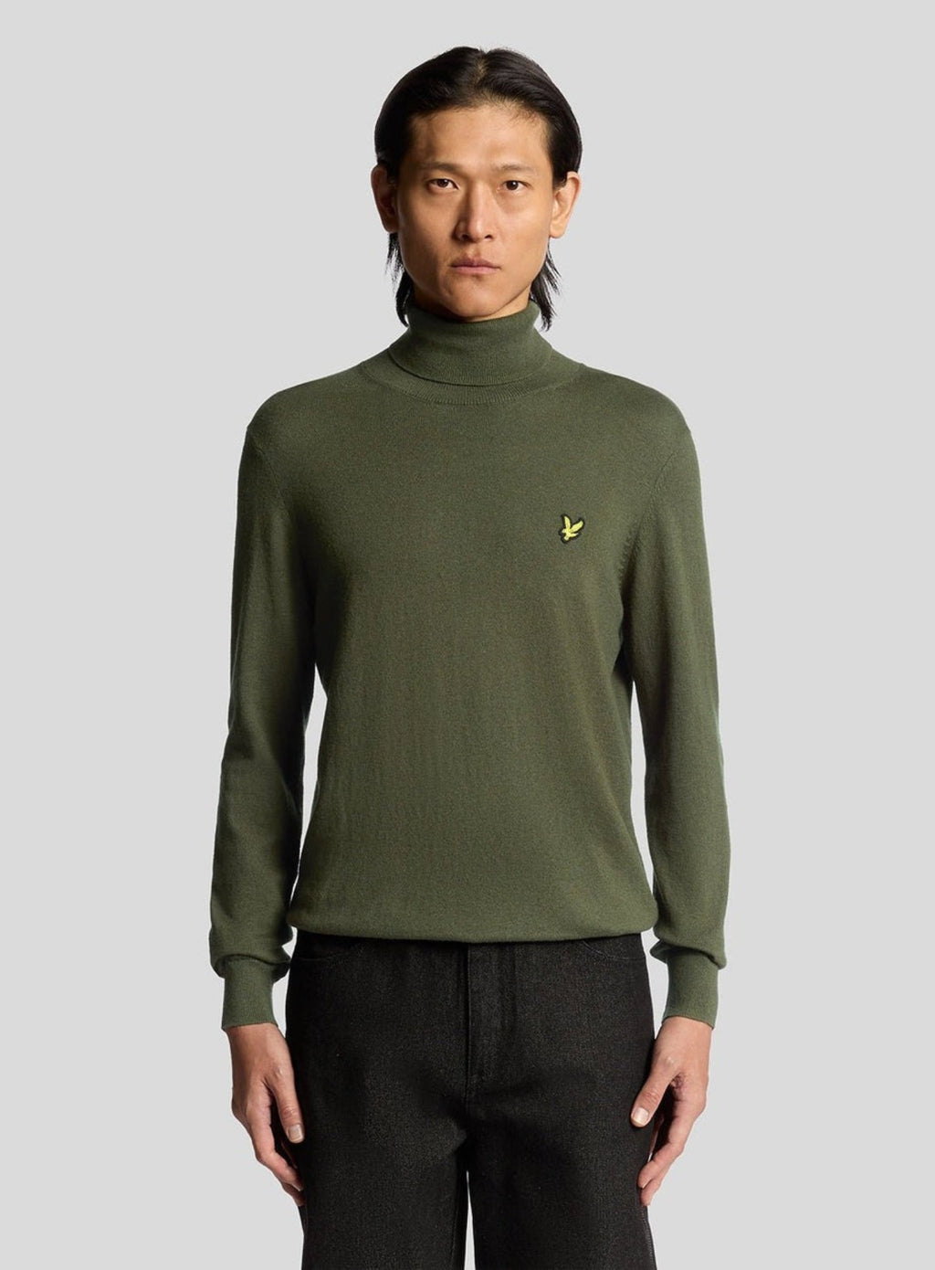 LYLE & SCOTT Cotton Merino Turtleneck Jumper Deep Depths