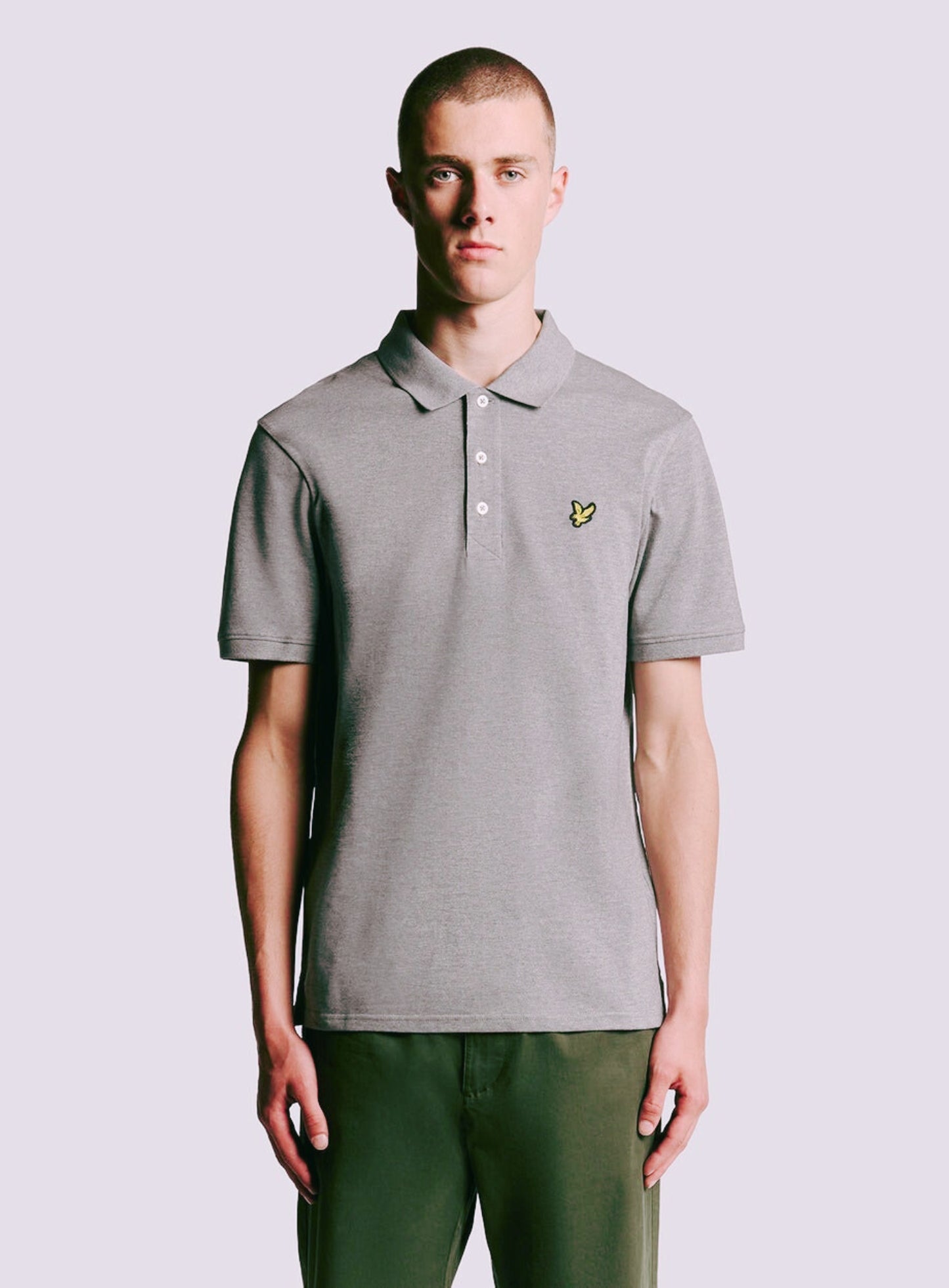 LYLE & SCOTT Plain Polo Shirt Gull Grey