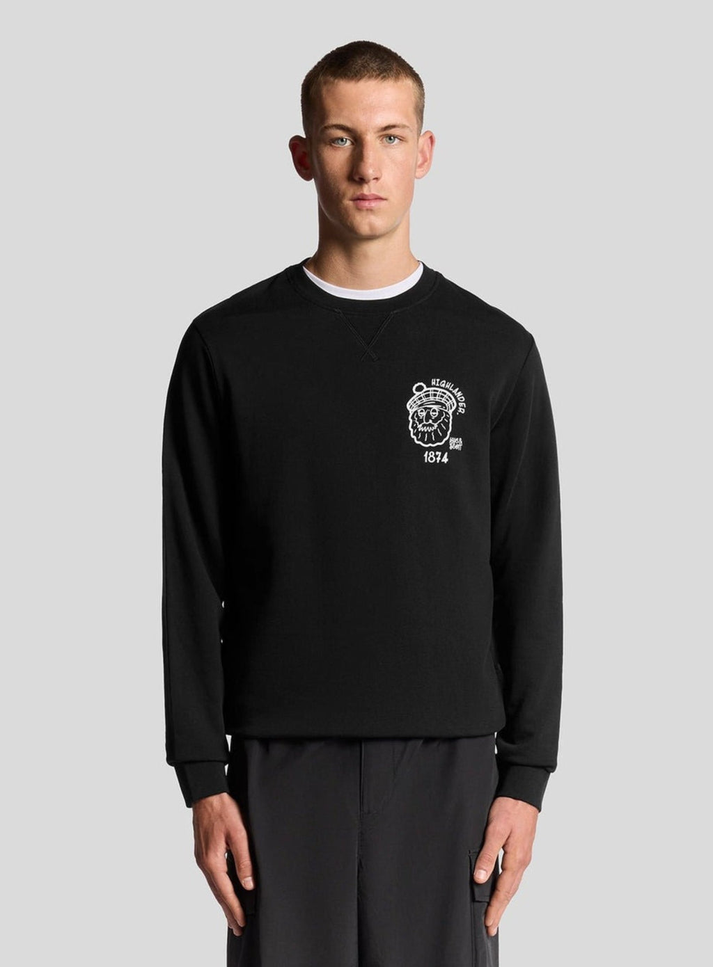 LYLE & SCOTT Highlander Graphic Sweatshirt Jet Black
