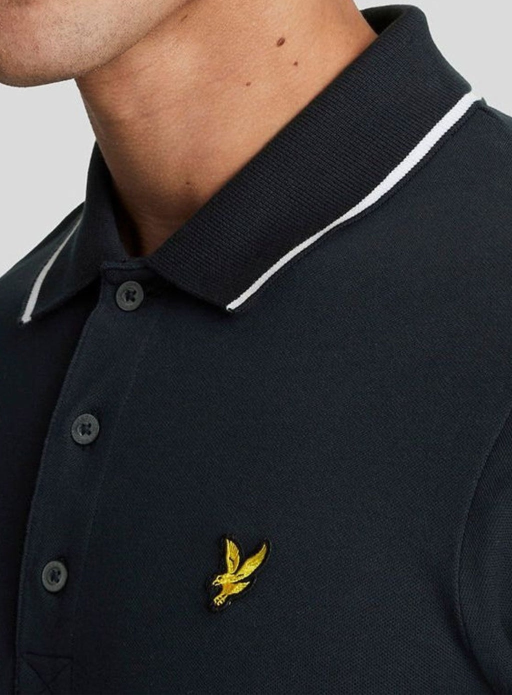 LYLE & SCOTT Tipped Polo Shirt Dark Navy