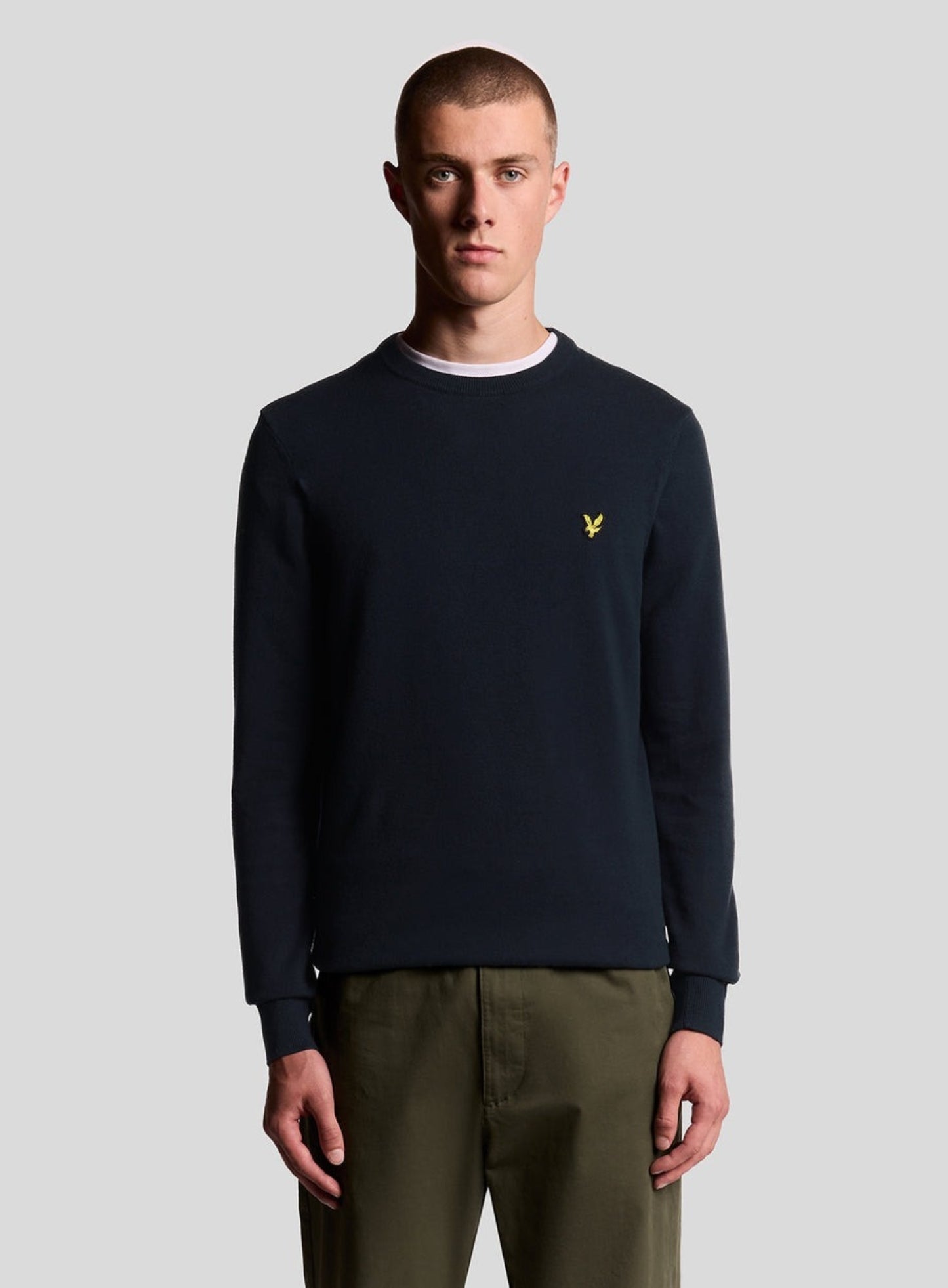 LYLE & SCOTT Cotton Crew Neck Jumper Dark Navy