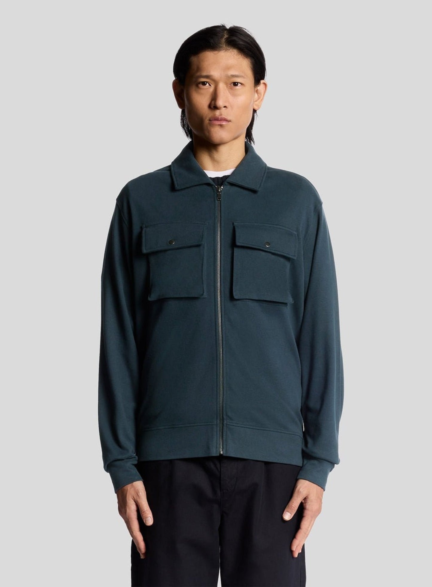 LYLE & SCOTT Interlock Jersey Overshirt Carbon