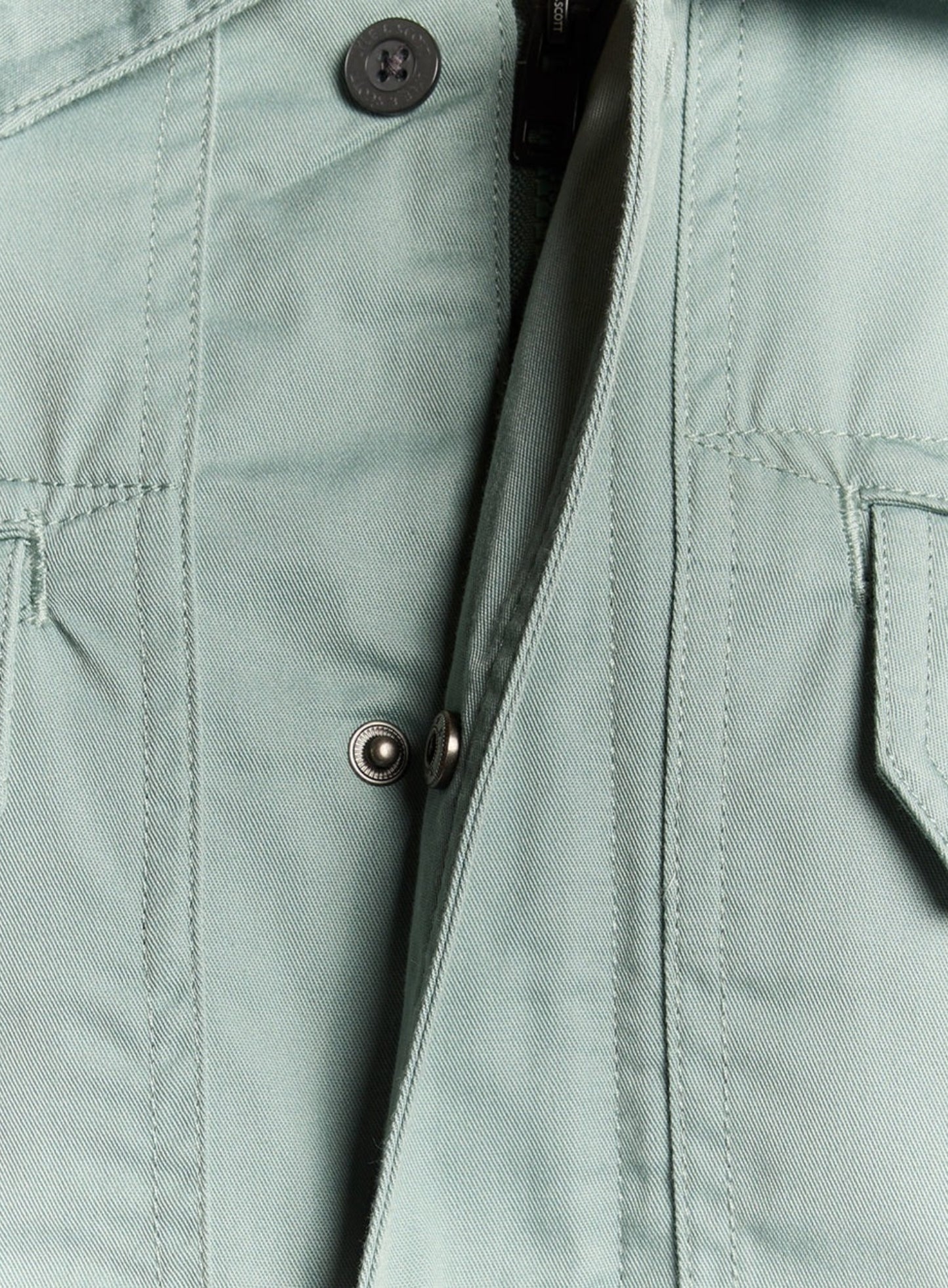 LYLE & SCOTT Multi Pocket Full Zip Overshirt Cold Mint