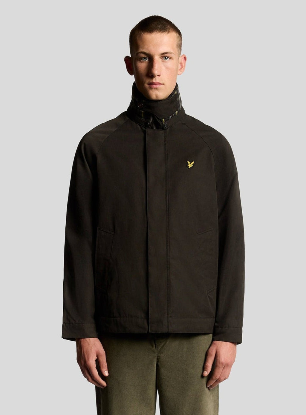 LYLE & SCOTT Tartan Lined Hunting Jacket Jet Black