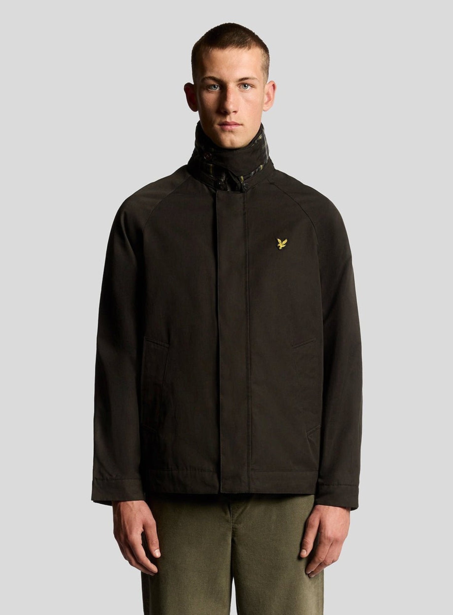 LYLE & SCOTT Tartan Lined Hunting Jacket Jet Black