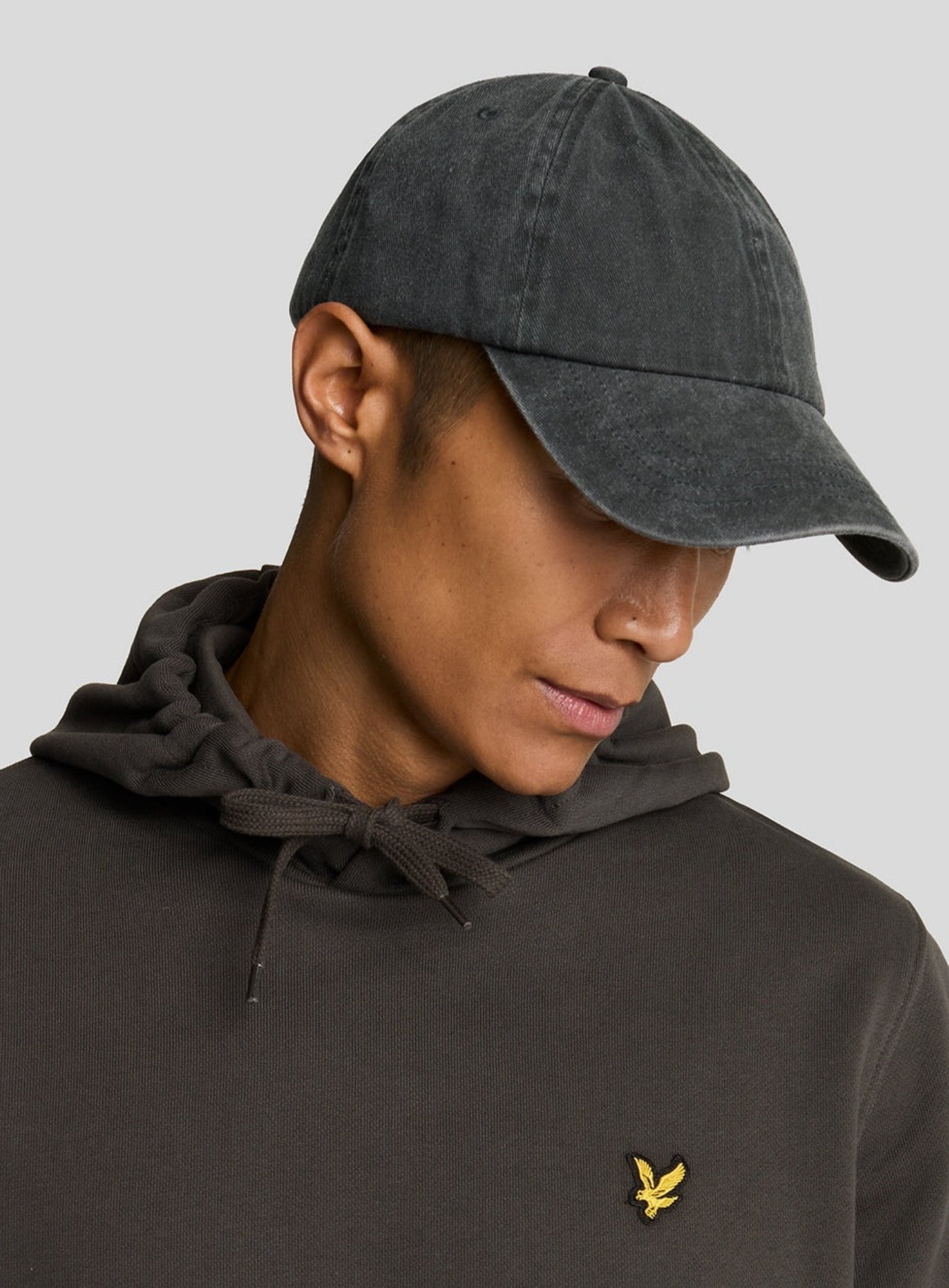 LYLE & SCOTT Loopback Cotton Hoodie Gunmetal