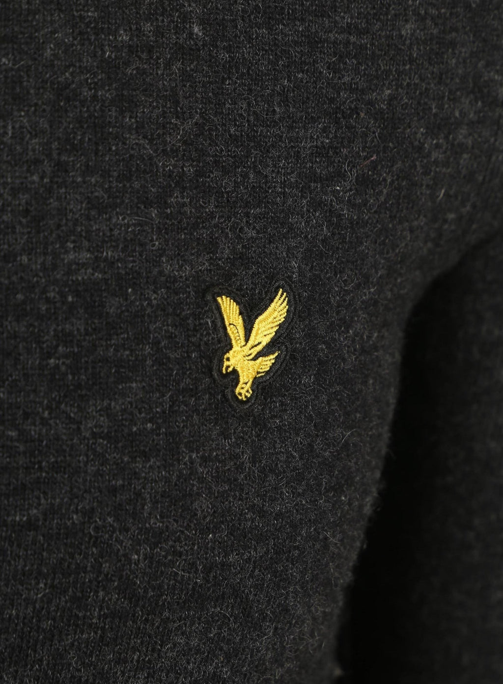 LYLE & SCOTT Lambswool Blend Crew Neck Jumper Jet Black Marl