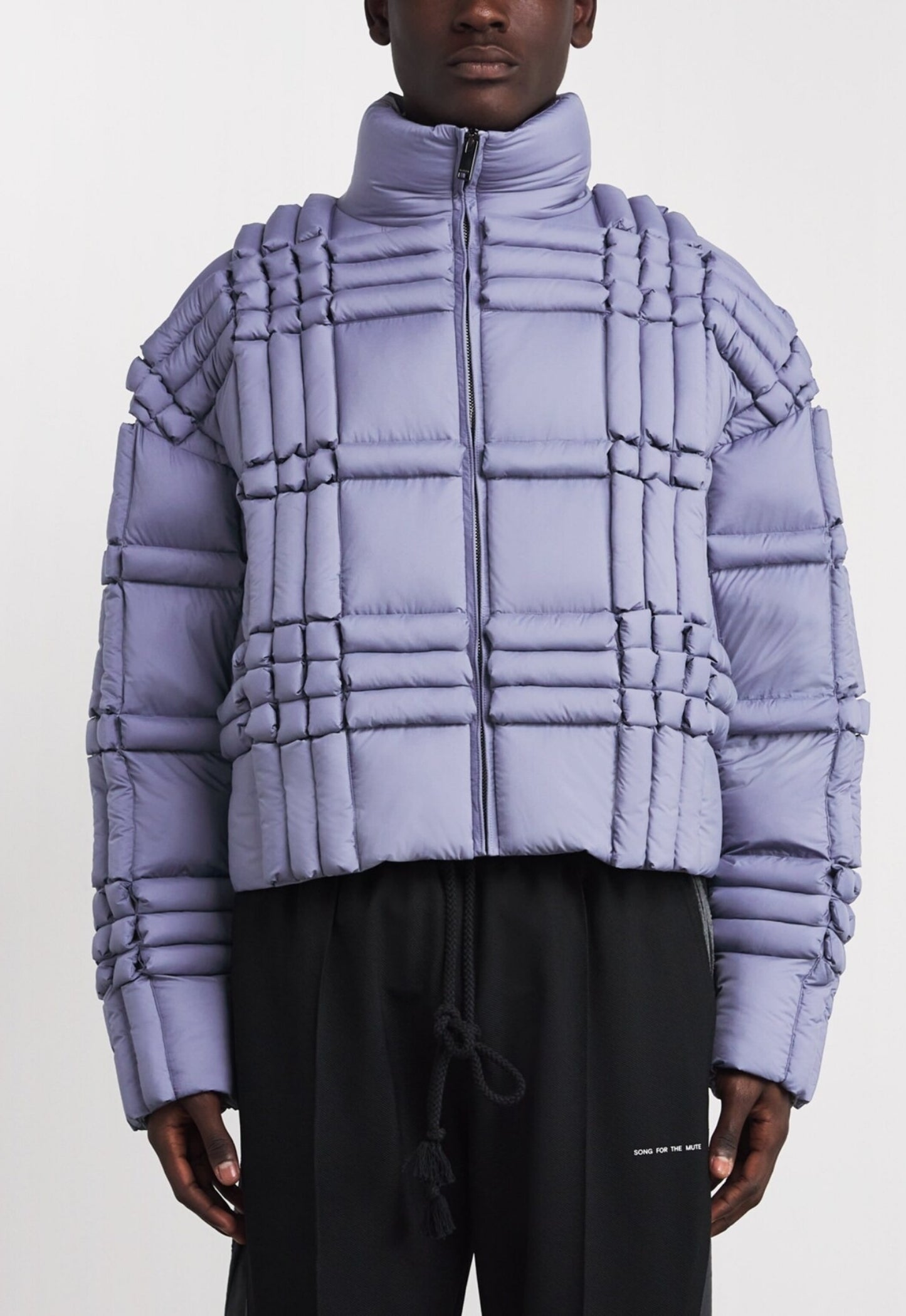 RAXXY 3D Down-Filled Puffer Jacket Purple Grey