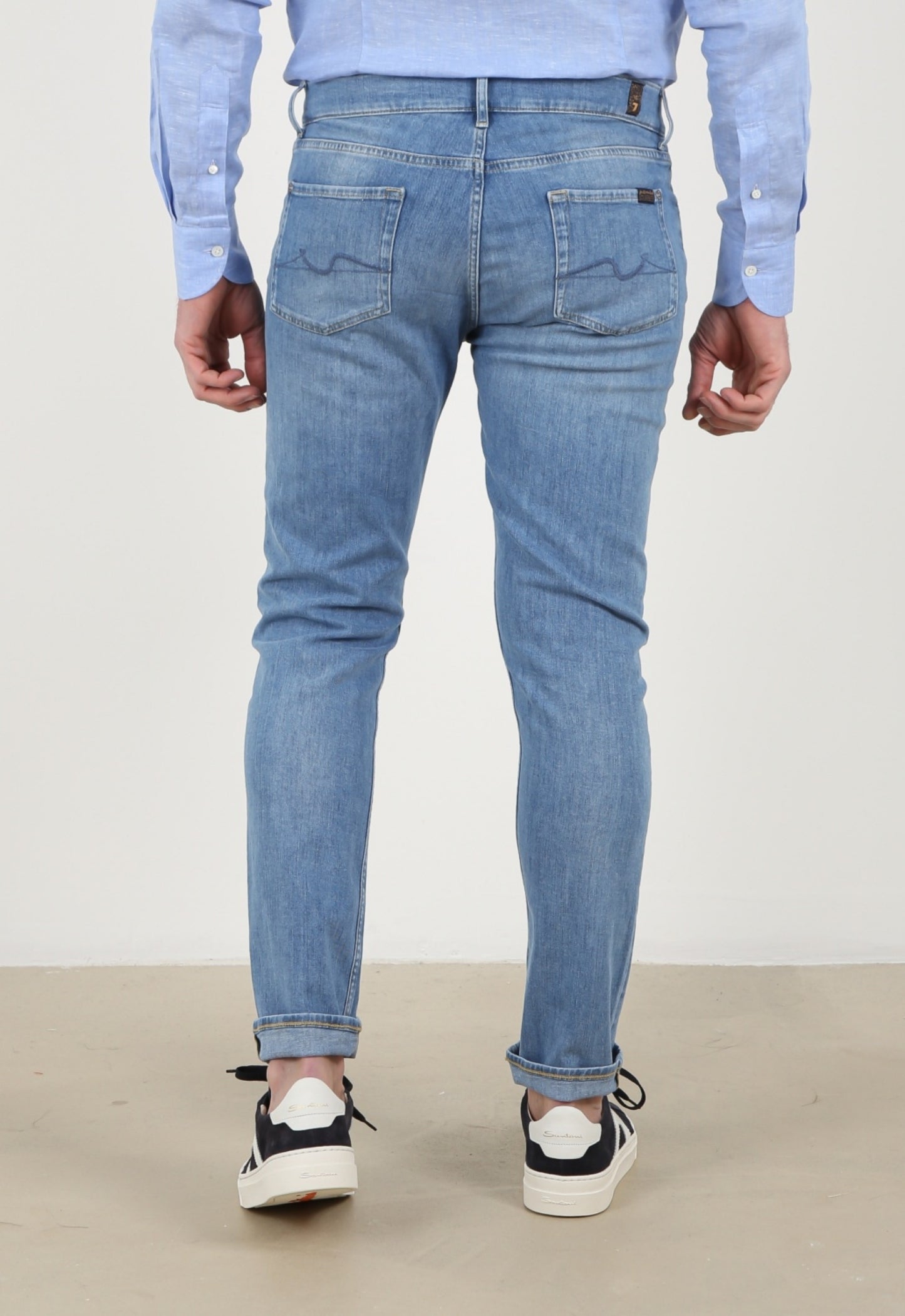 7 FOR ALL MANKIND Slimmy Tapered Left Hand Matira Jeans Blue