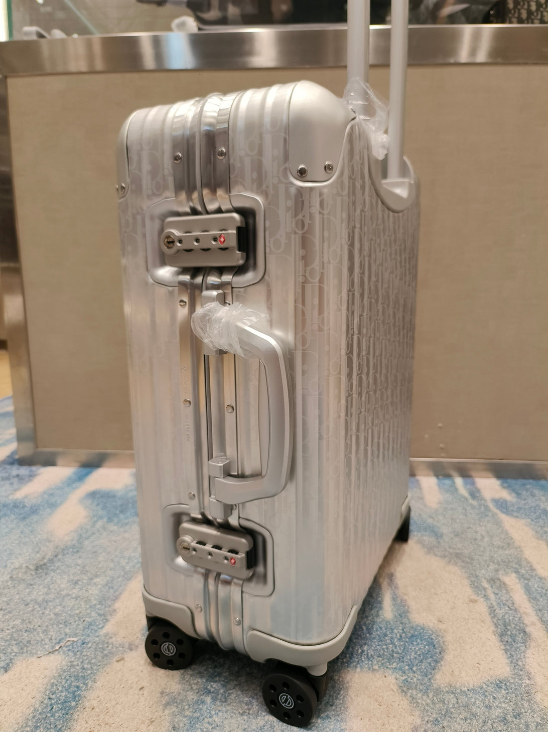 Black, Silver and Brown Suitcase