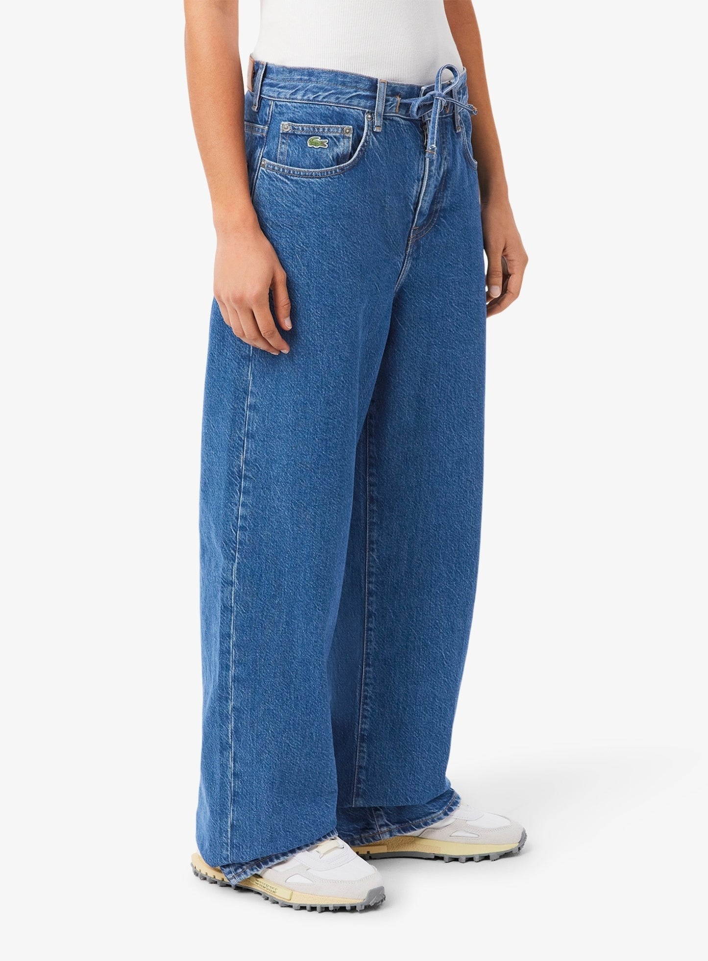 LACOSTE WOMEN Wide Fit Denim Jeans Blue