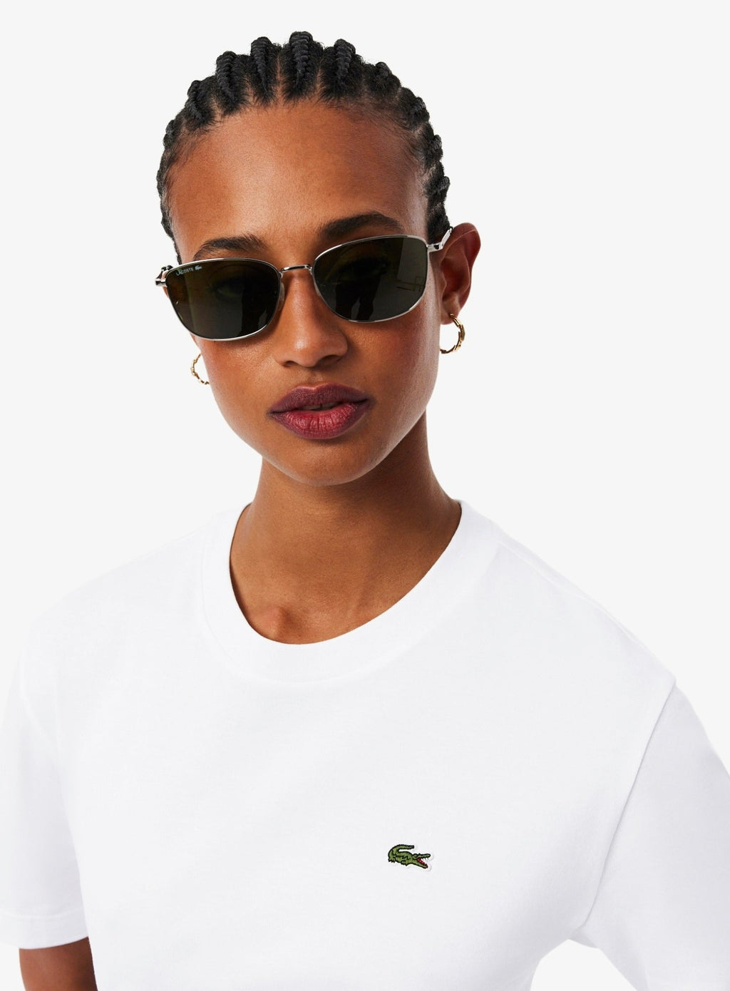 LACOSTE WOMEN Relaxed Fit Soft Cotton T-shirt White