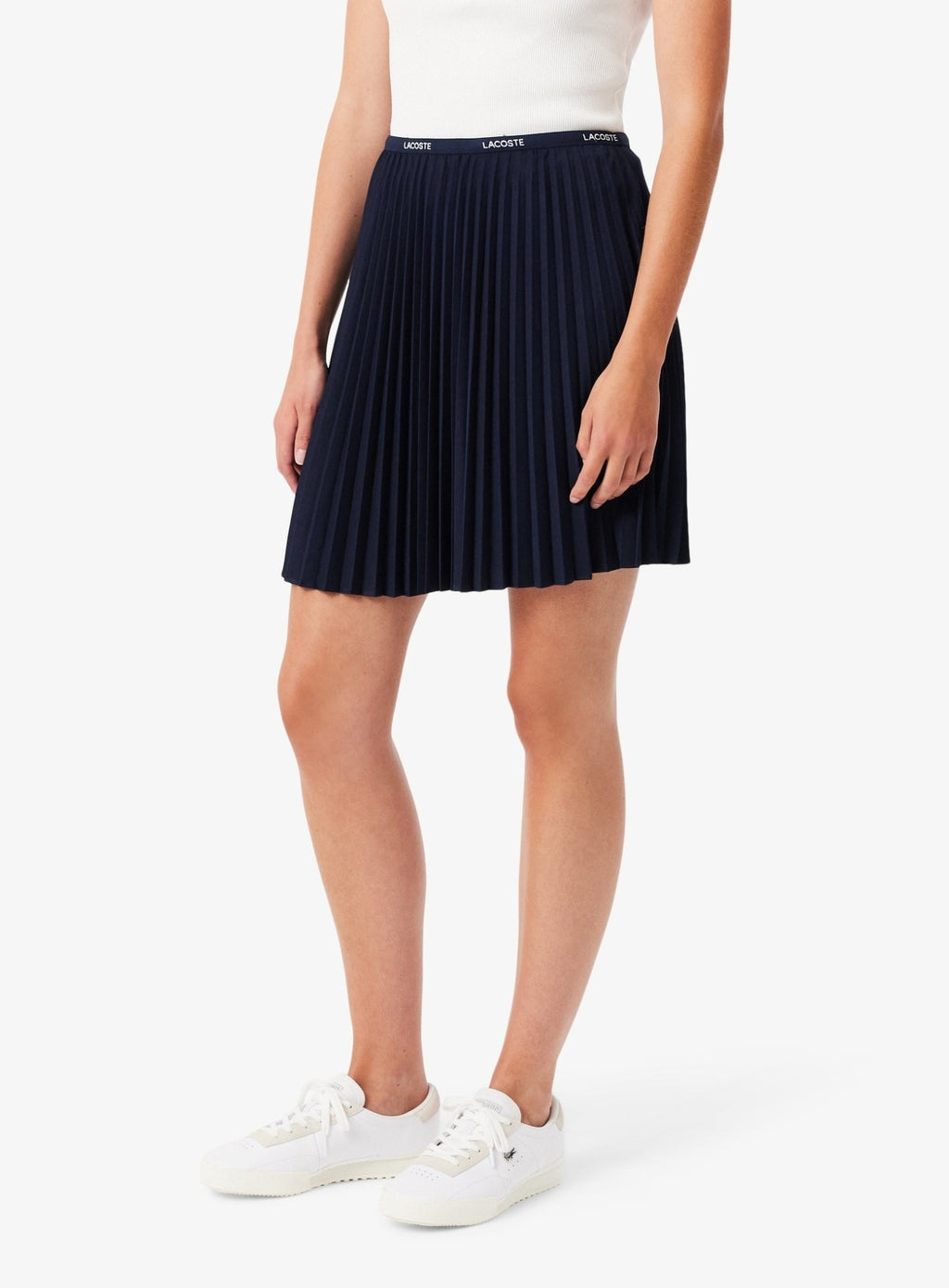 LACOSTE WOMEN Short Pleated Skirt Midnight Blue