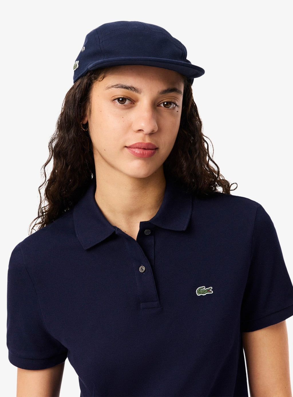 LACOSTE WOMEN Regular Fit Supple Petit Piqué Polo Shirt Midnight Blue
