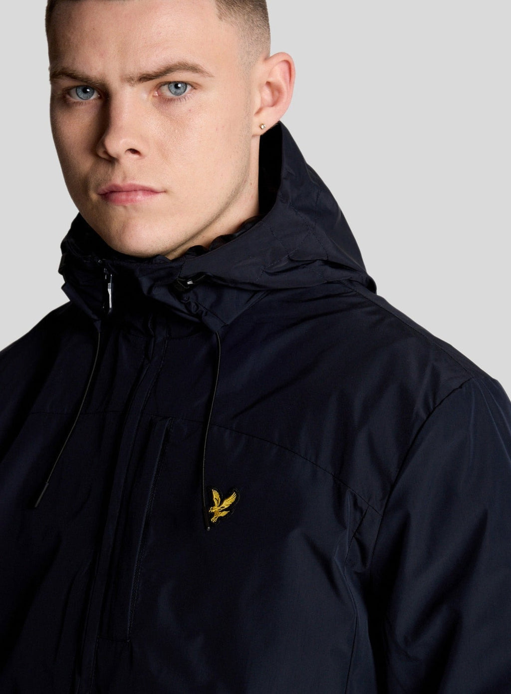LYLE & SCOTT Lightweight Hooded Zip Through Jacket Dark Navy
