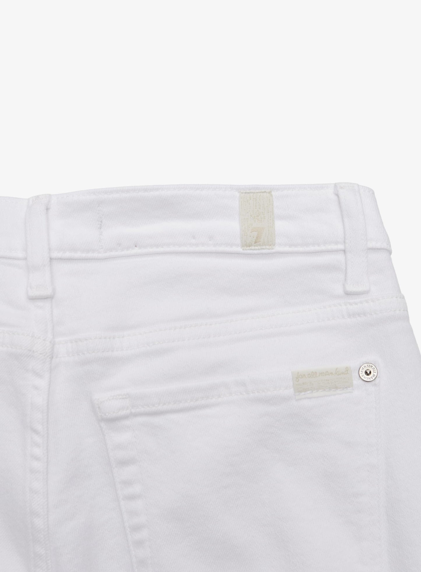 7 FOR ALL MANKIND WOMEN Raw Cut Cropped Dojo Soleil Jeans White