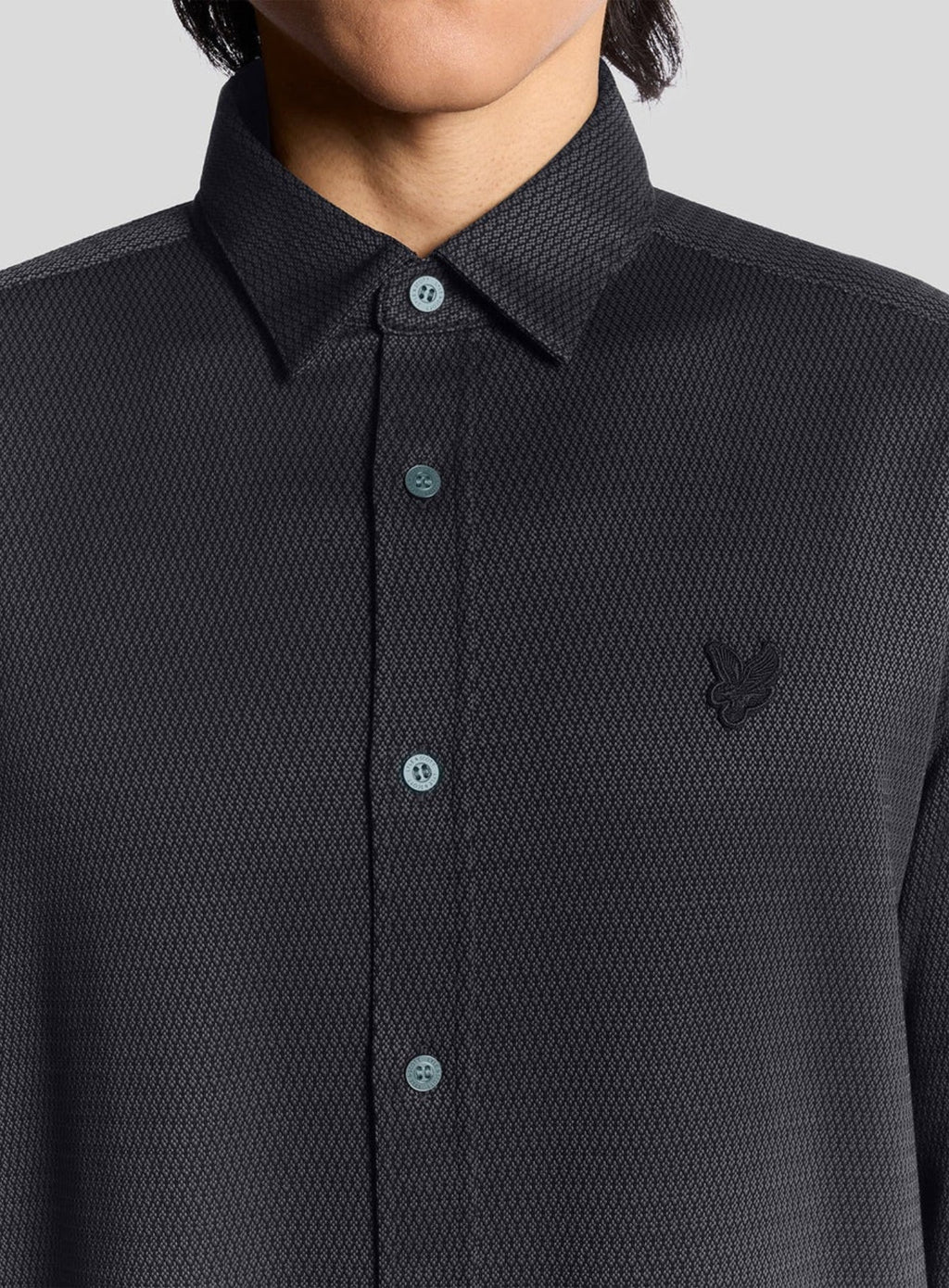 LYLE & SCOTT Jacquard Interlock Shirt Deep Navy