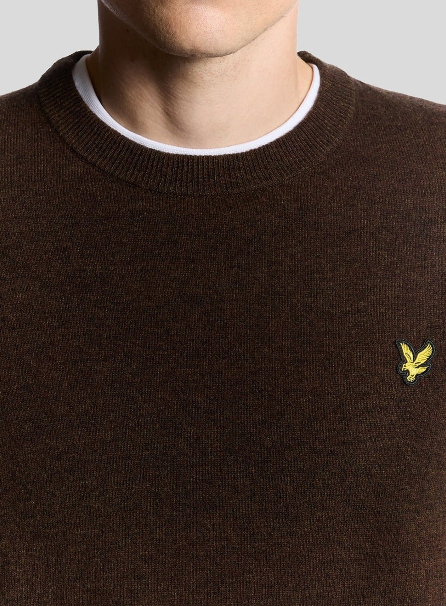 LYLE & SCOTT Cotton Merino Crew Neck Jumper Port