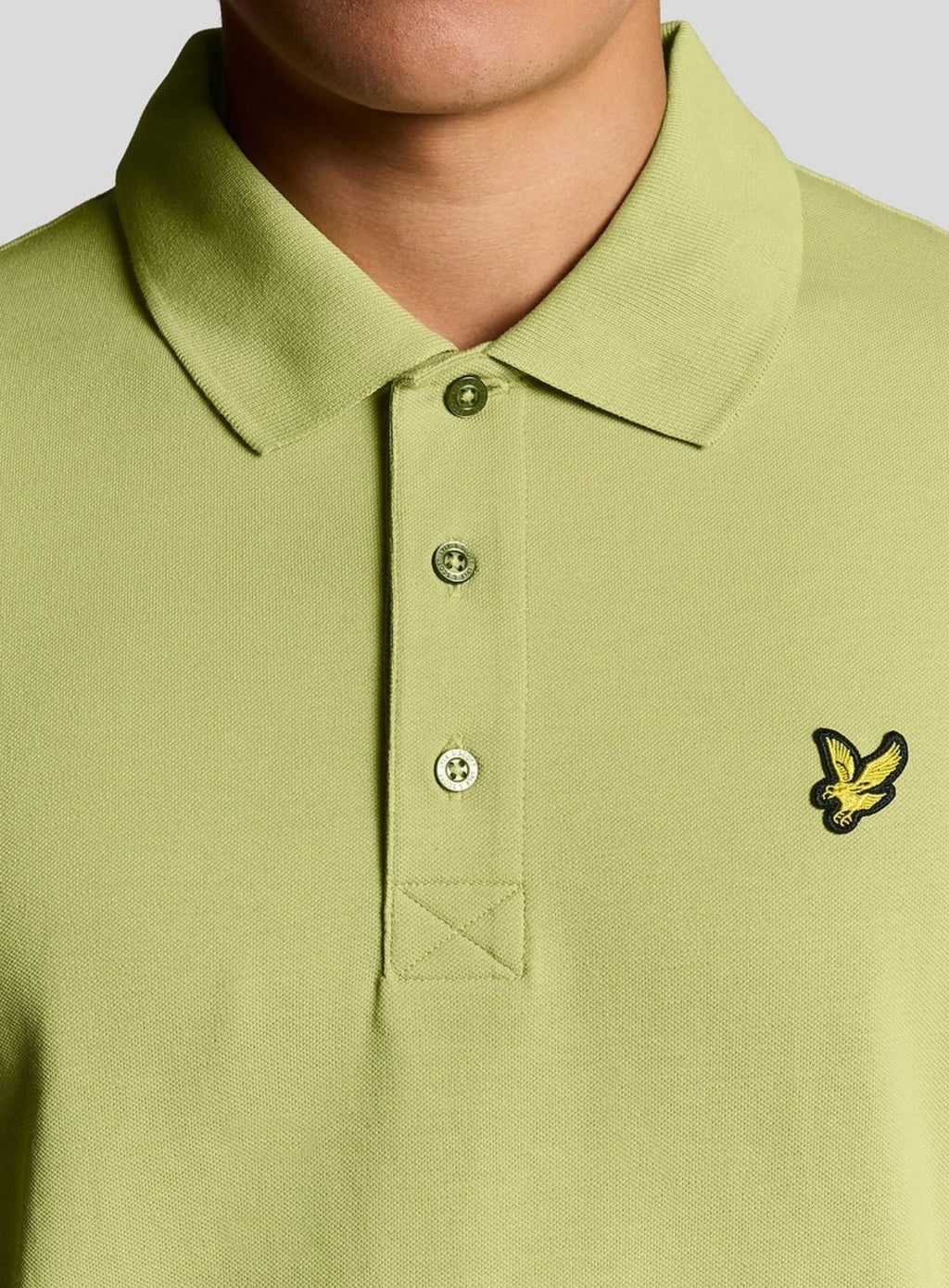 LYLE & SCOTT Plain Polo Shirt Pale Willow