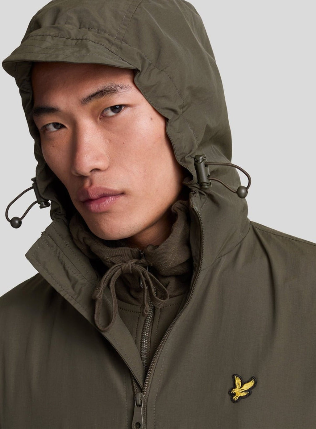 LYLE & SCOTT Water Resistant Hooded Jacket Olive
