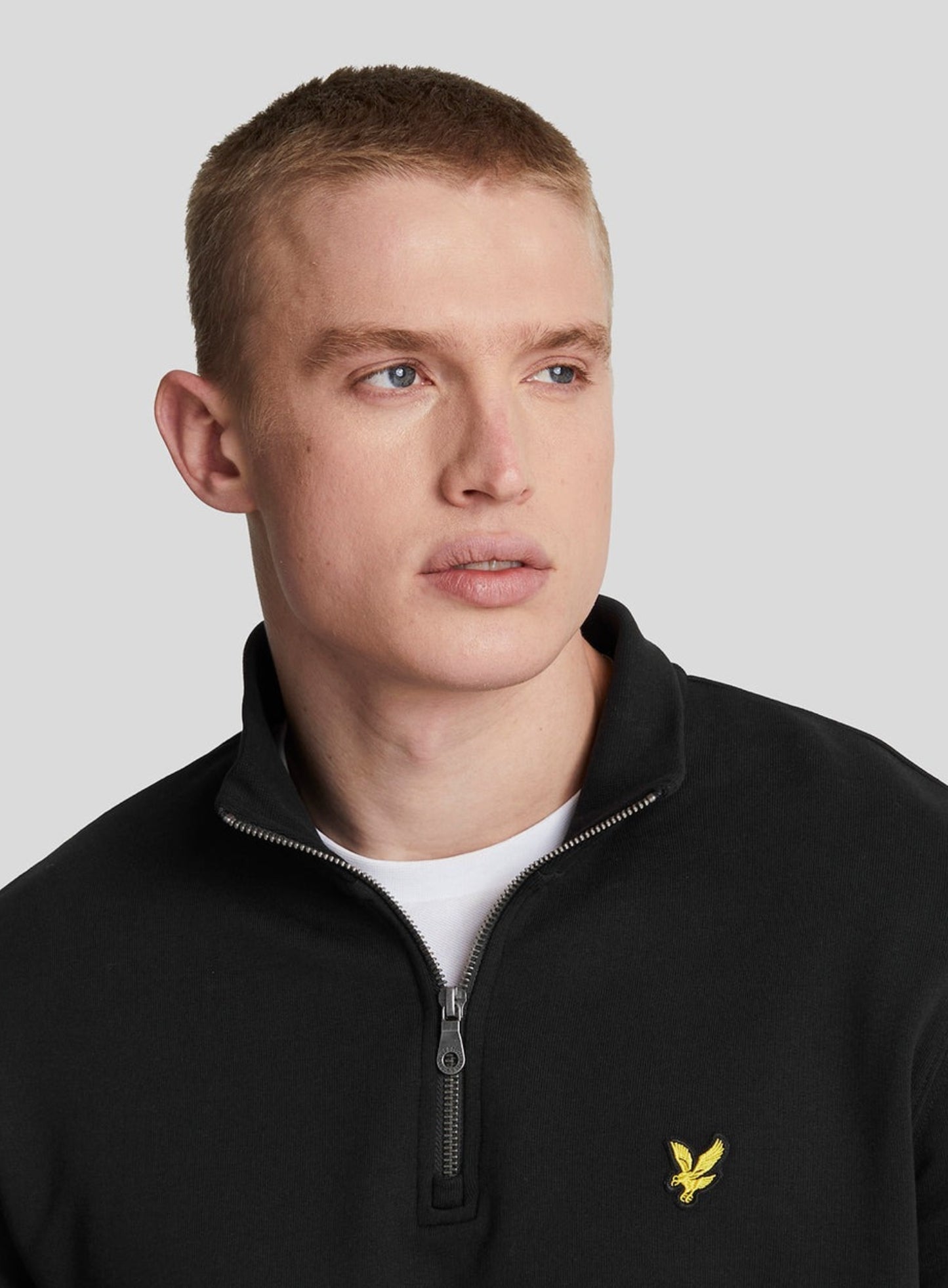 LYLE & SCOTT Loopback Quarter Zip Sweat Jet Black