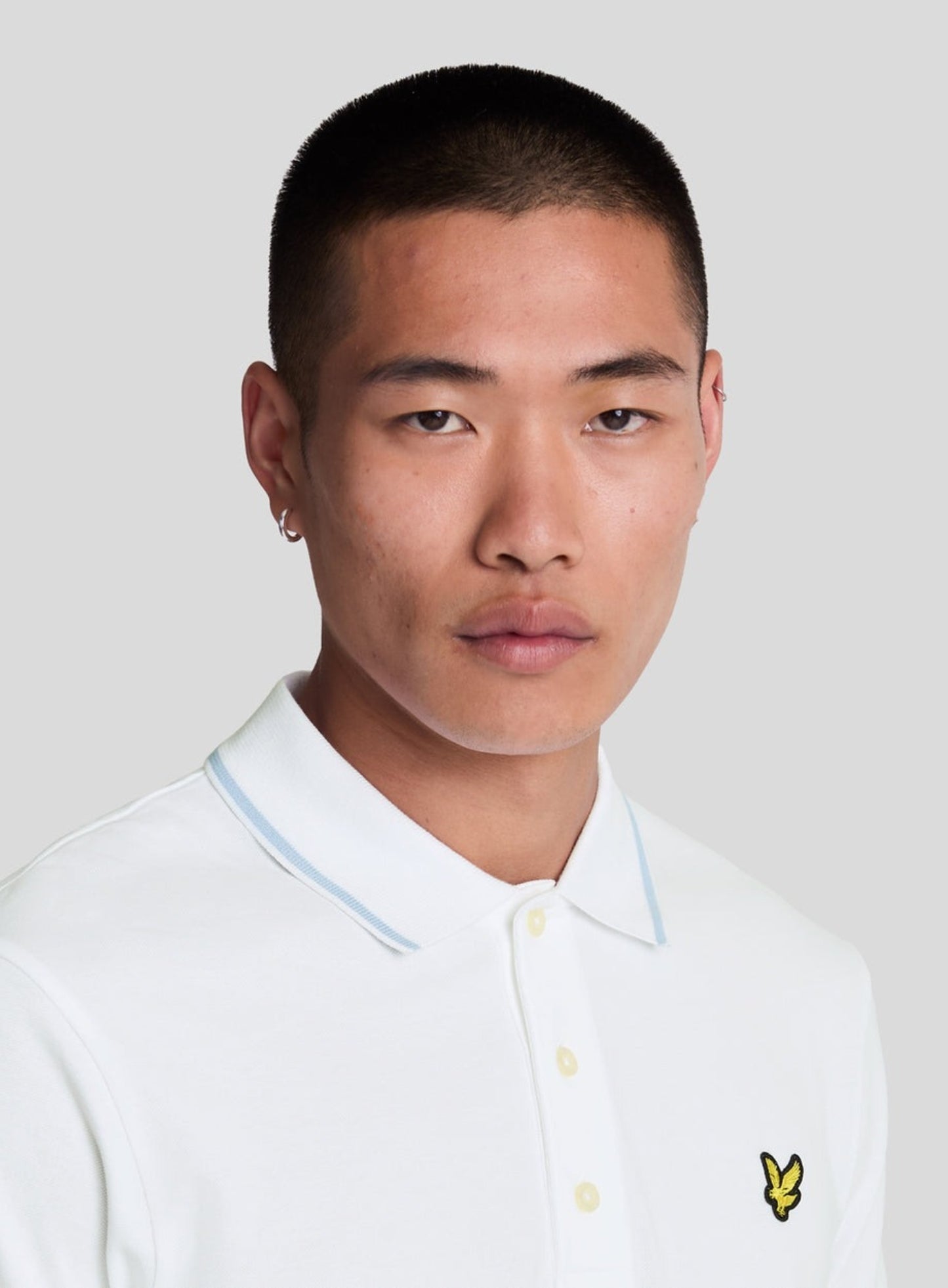 LYLE & SCOTT Tipped Polo Shirt White Light