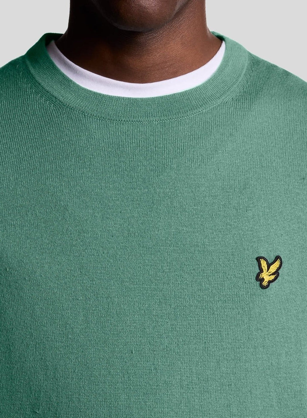 LYLE & SCOTT Cotton Merino Crew Neck Jumper Agave Green
