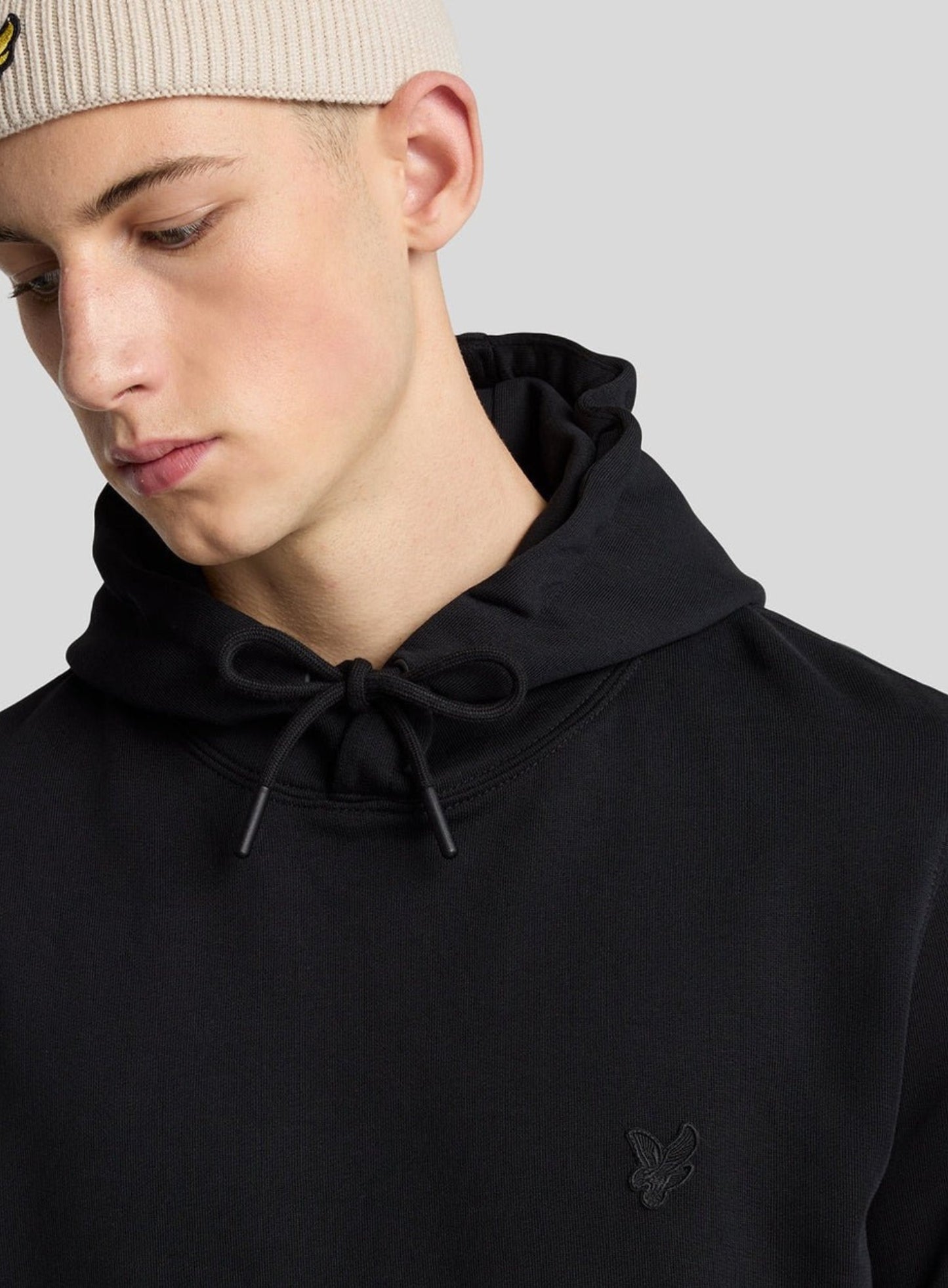 LYLE & SCOTT Superfine Cotton Loopback Hoodie Jet Black
