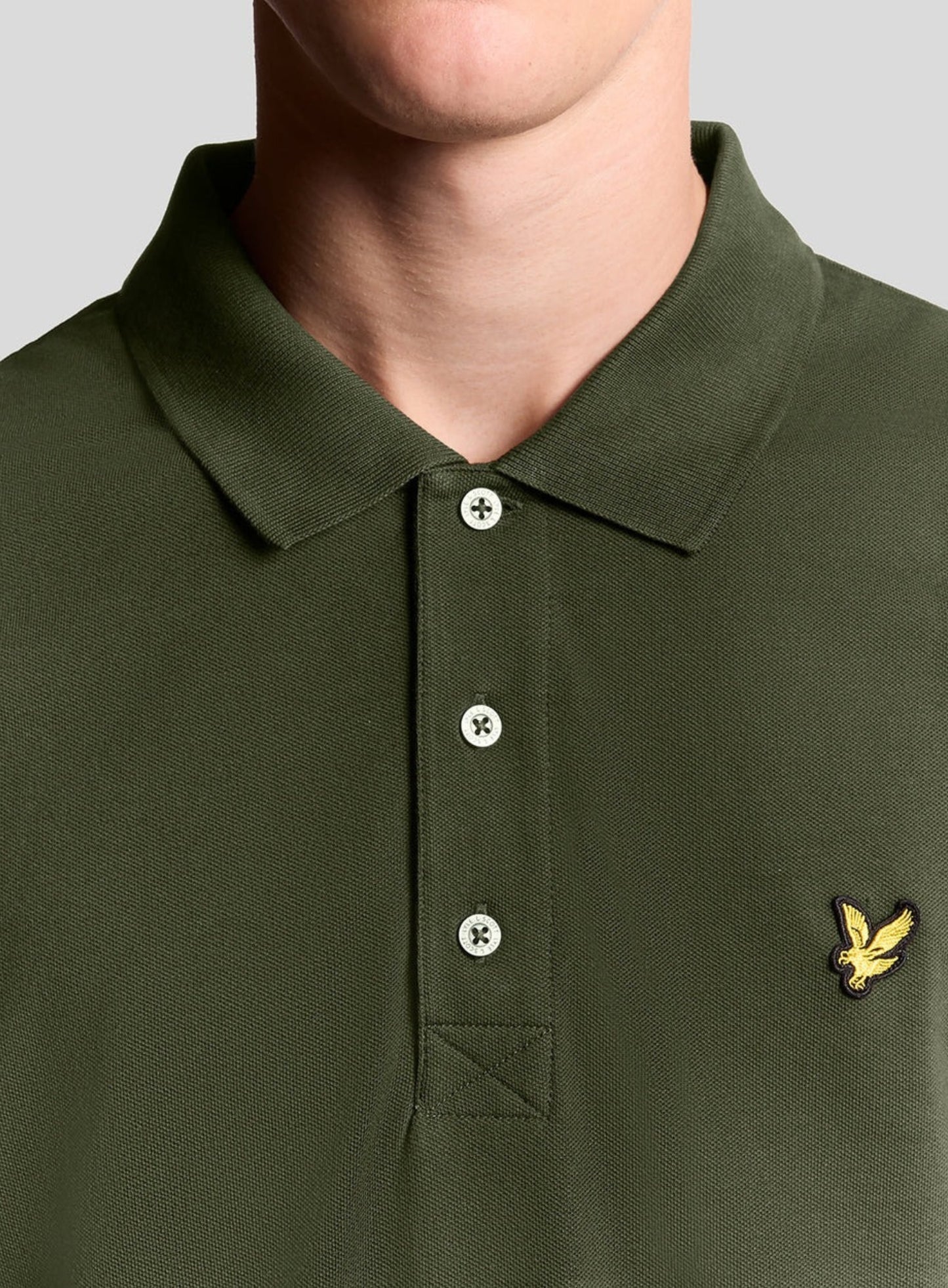 LYLE & SCOTT Plain Polo Shirt Olive