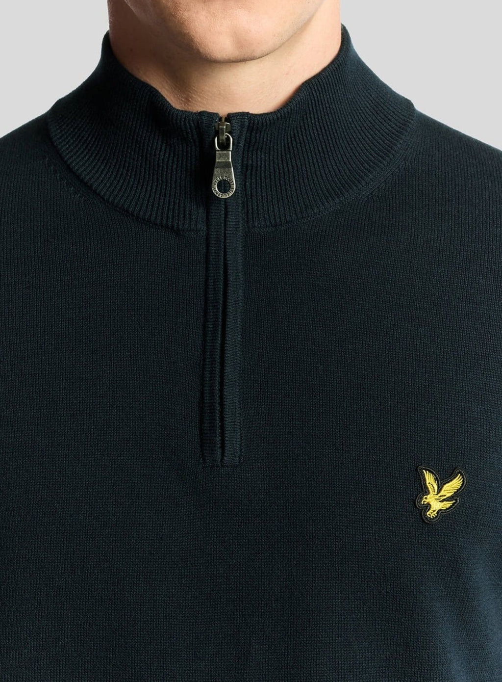 LYLE & SCOTT Cotton Merino Football Collar Jumper Dark Navy