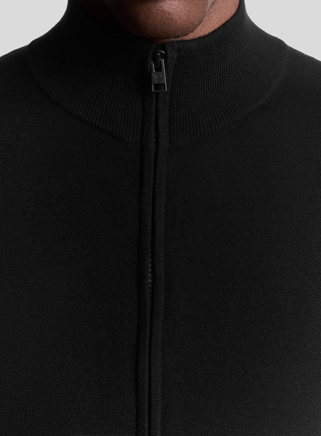 LYLE & SCOTT Mesh Logo Knitted Track Jacket Jet Black