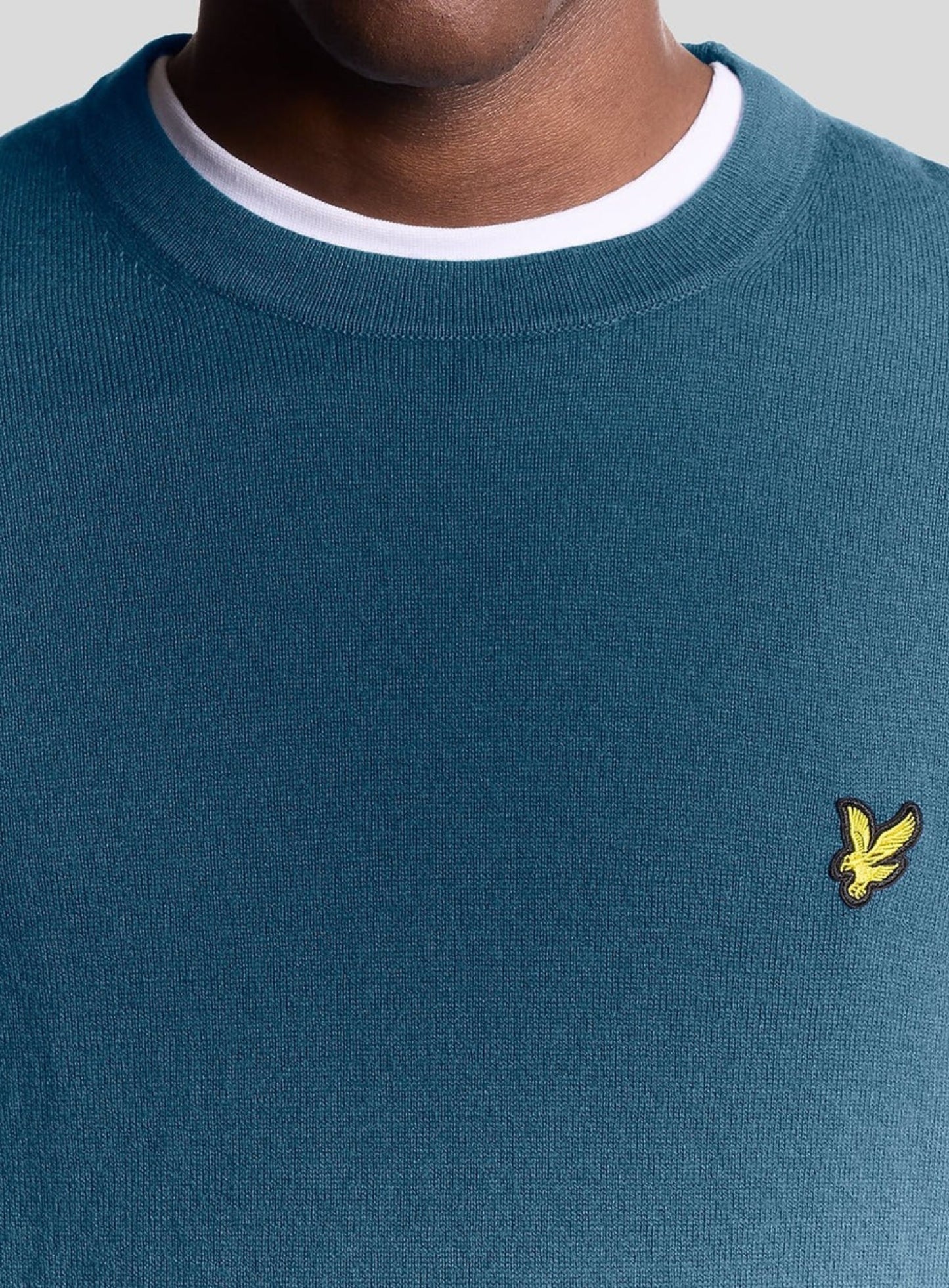 LYLE & SCOTT Cotton Merino Crew Neck Jumper Deep Water