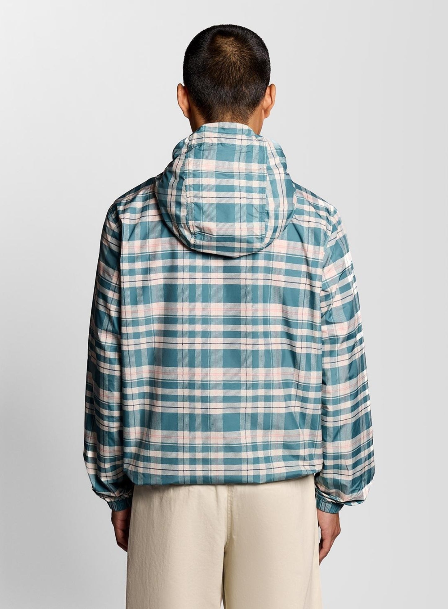 LYLE & SCOTT Tartan Hooded Zip Through Jacket Everglade