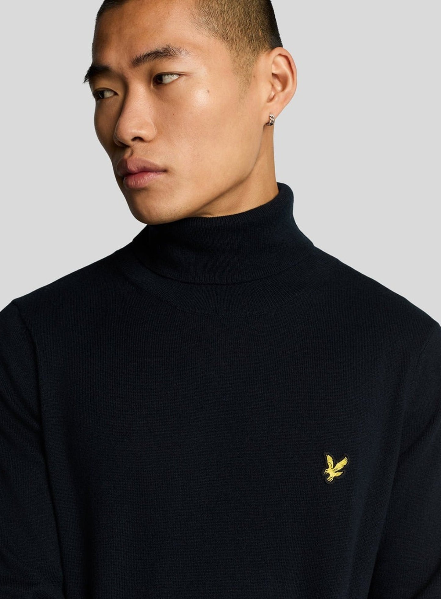 LYLE & SCOTT Cotton Merino Turtleneck Jumper Dark Navy