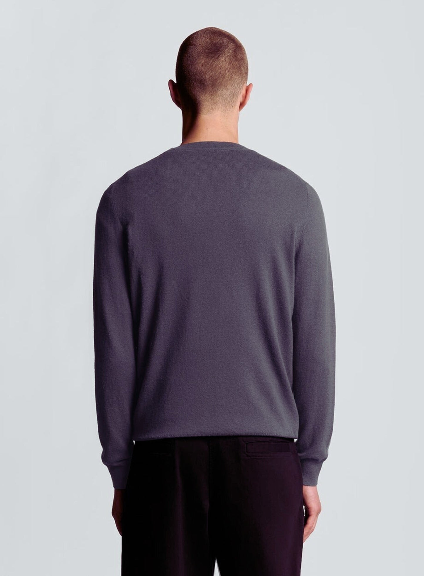 LYLE & SCOTT Cotton Merino Crew Neck Jumper Graystone