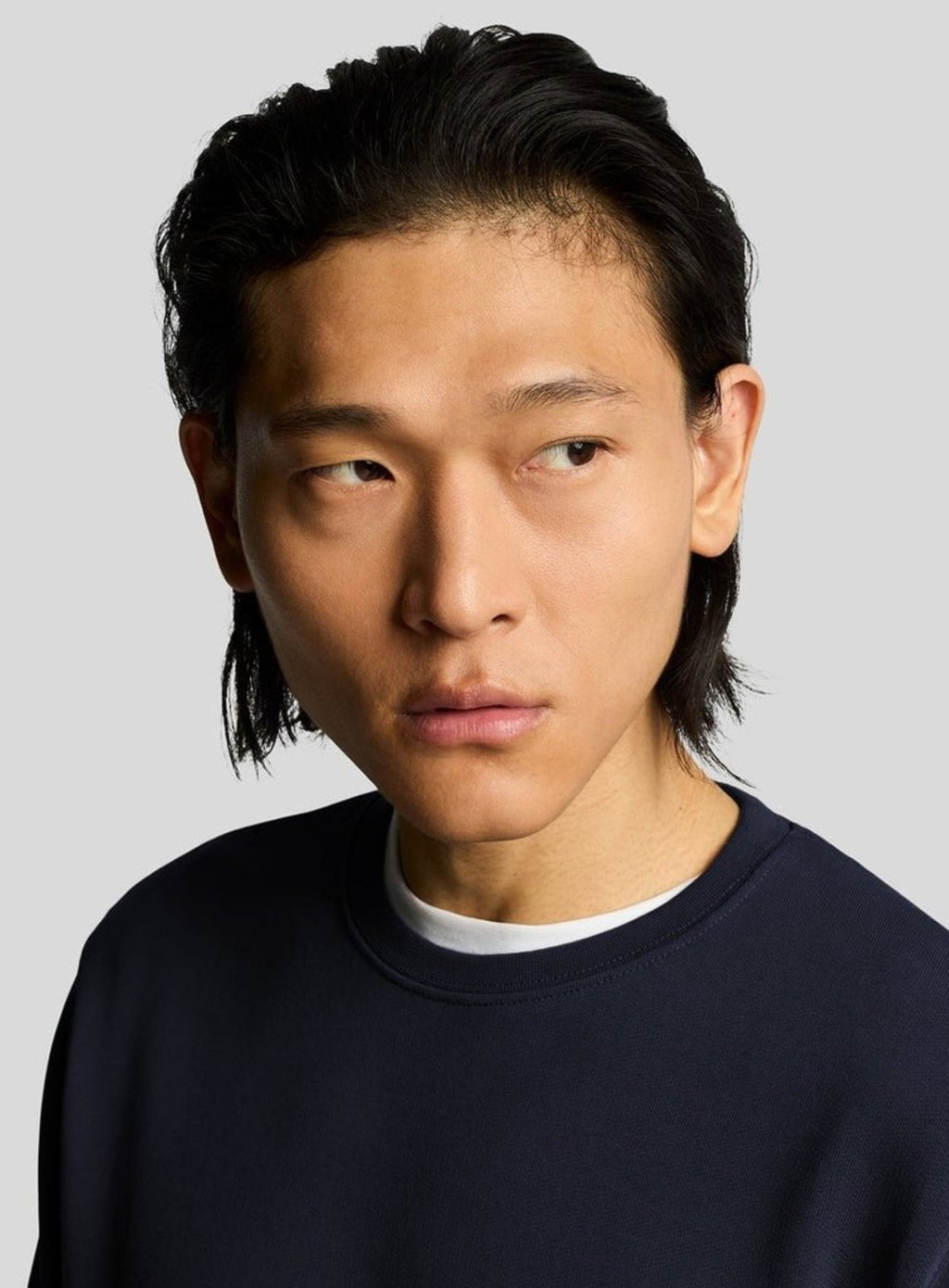LYLE & SCOTT Superfine Cotton Crew Neck Sweatshirt Dark Navy