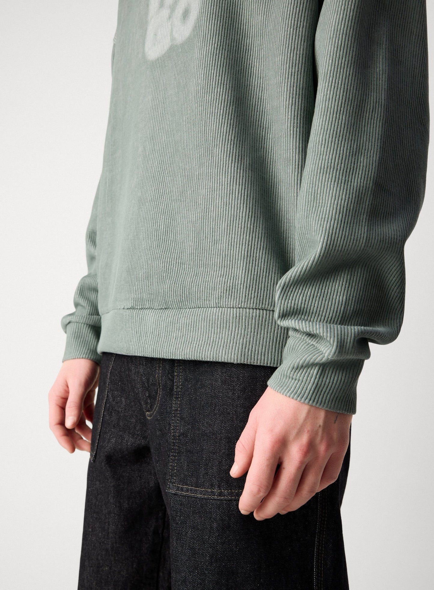 HUGO Dinkam Mens Crew Neck Sweatshirt Faded Green