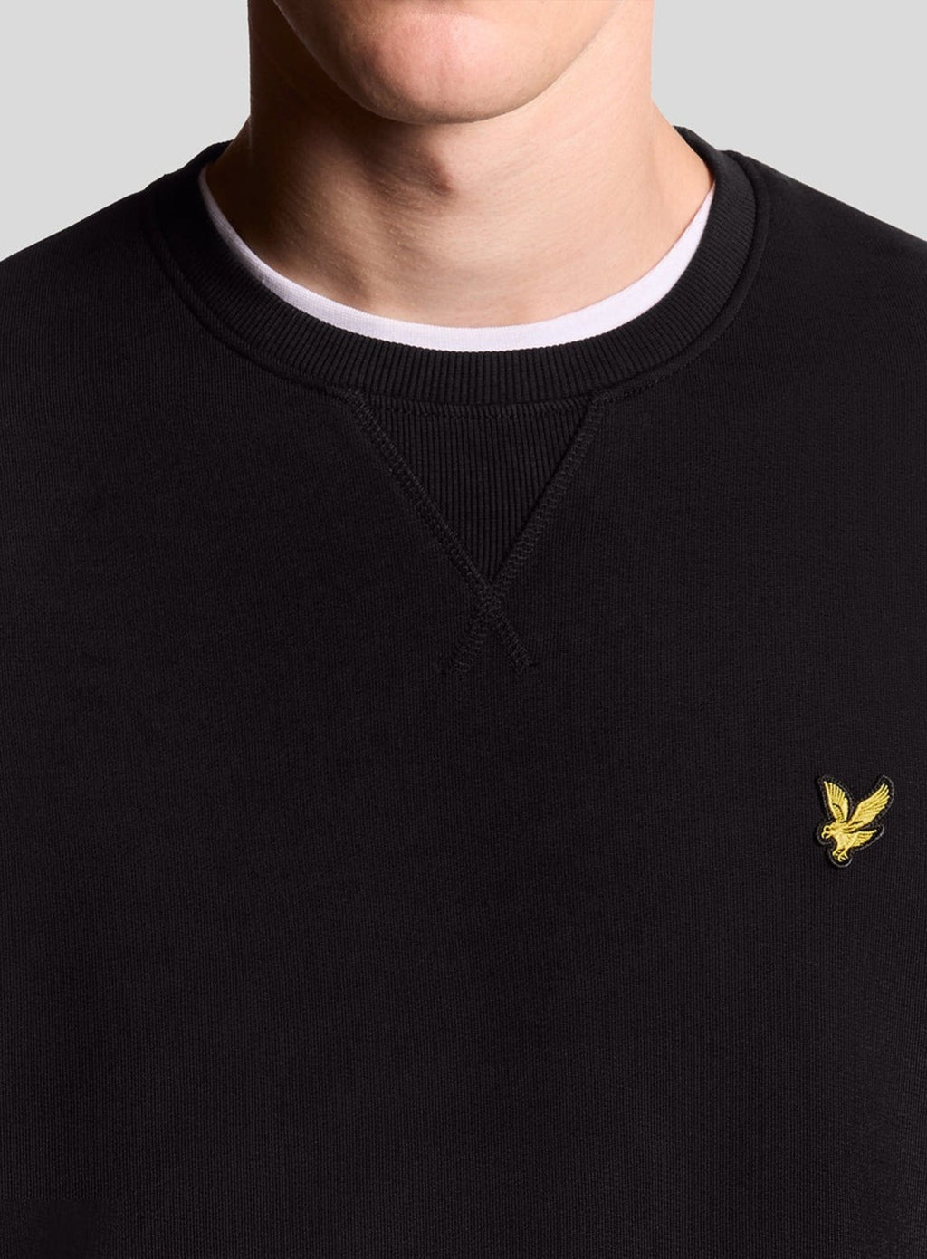 LYLE & SCOTT Cotton Crew Neck Sweatshirt Jet Black