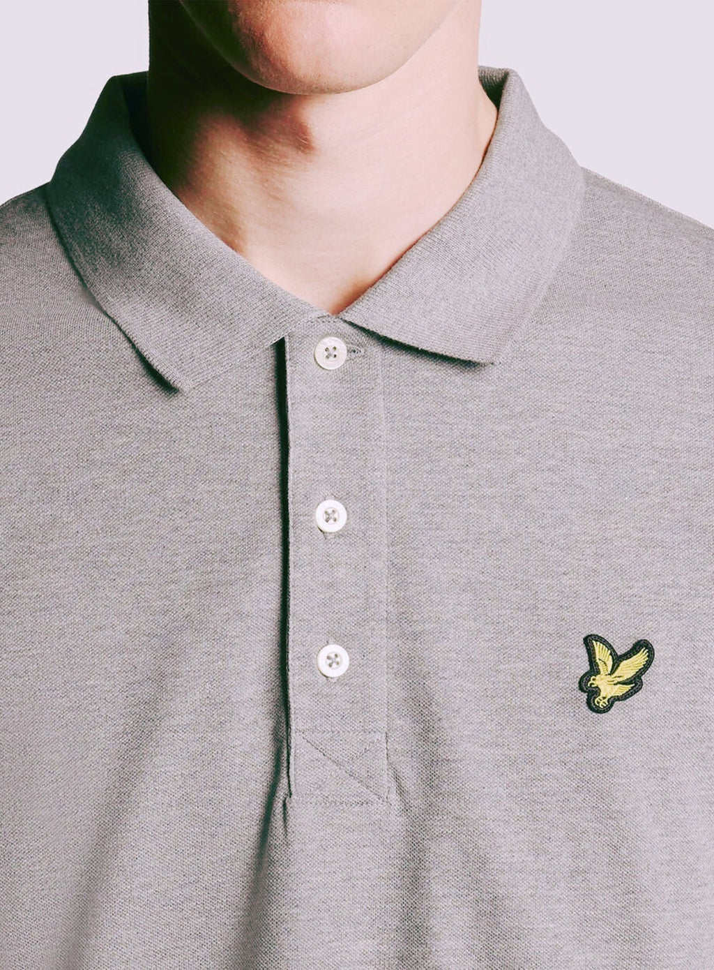 LYLE & SCOTT Plain Polo Shirt Gull Grey