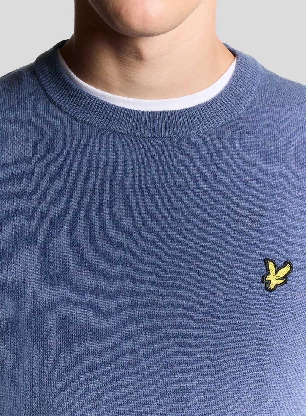 LYLE & SCOTT Lambswool Blend Crew Neck Jumper Graystone Marl