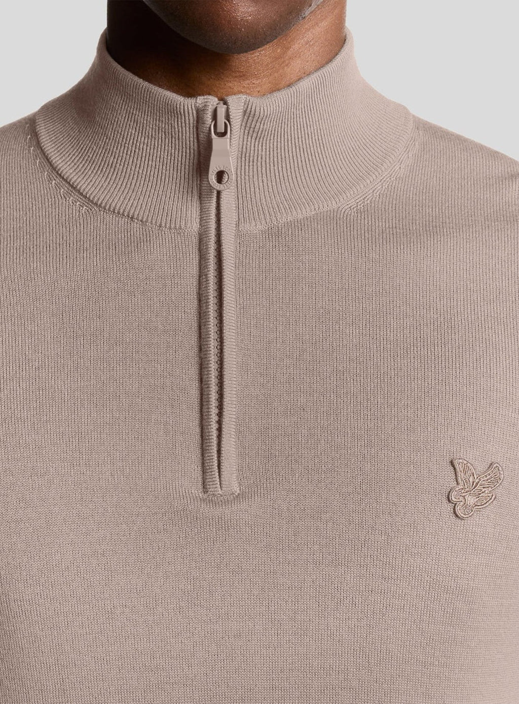 LYLE & SCOTT Merino Wool 1/4 Zip Jumper Cinder