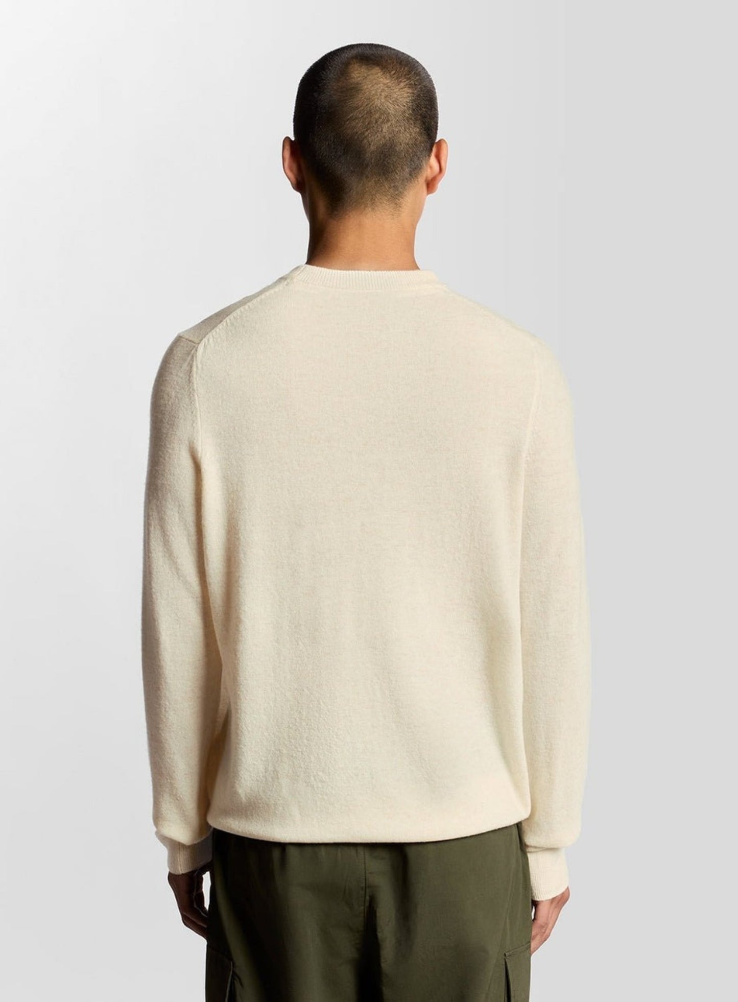 LYLE & SCOTT Lambswool Blend Crew Neck Jumper Drop Cloth Marl
