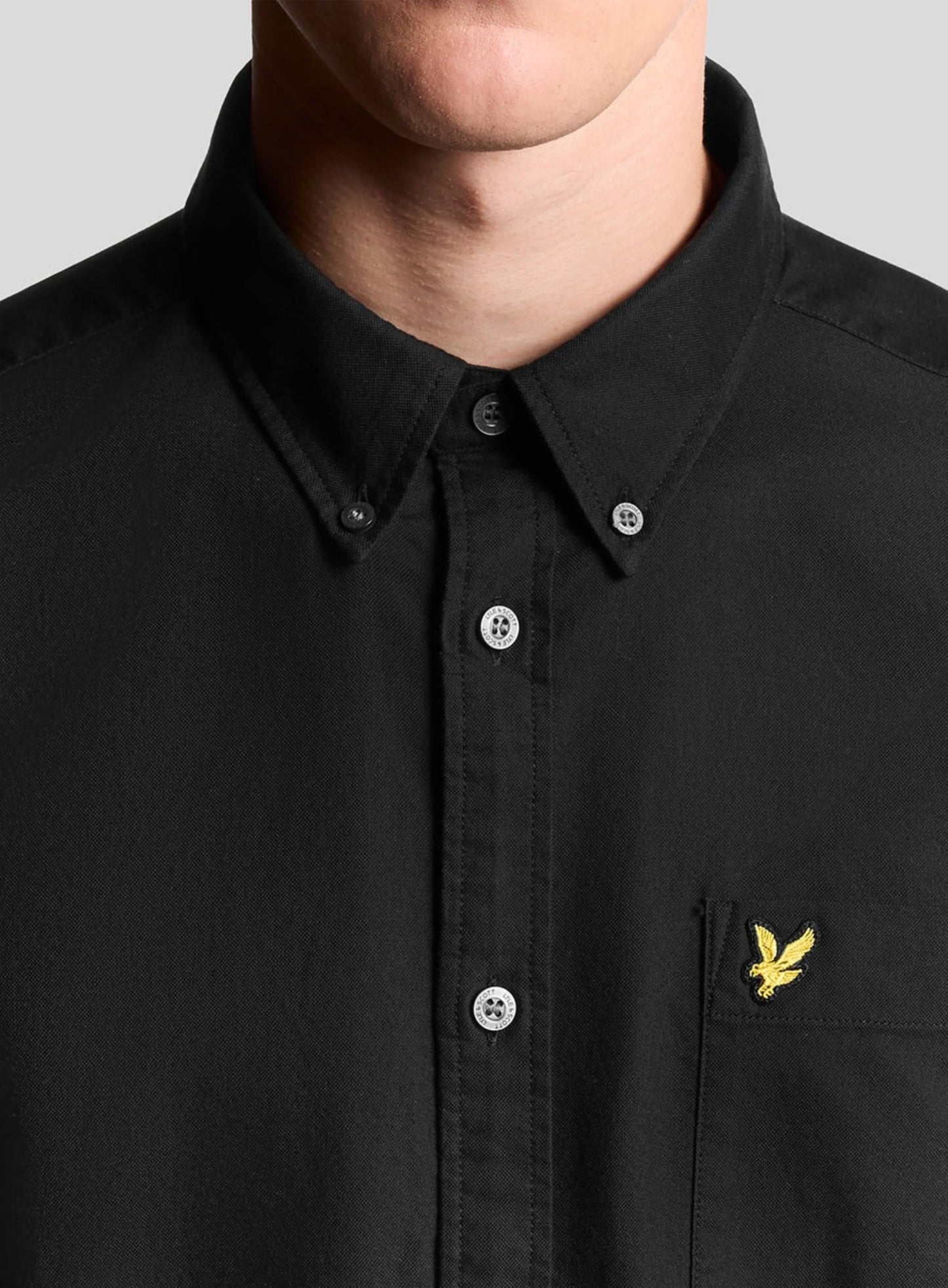LYLE & SCOTT Plain Oxford Shirt Jet Black
