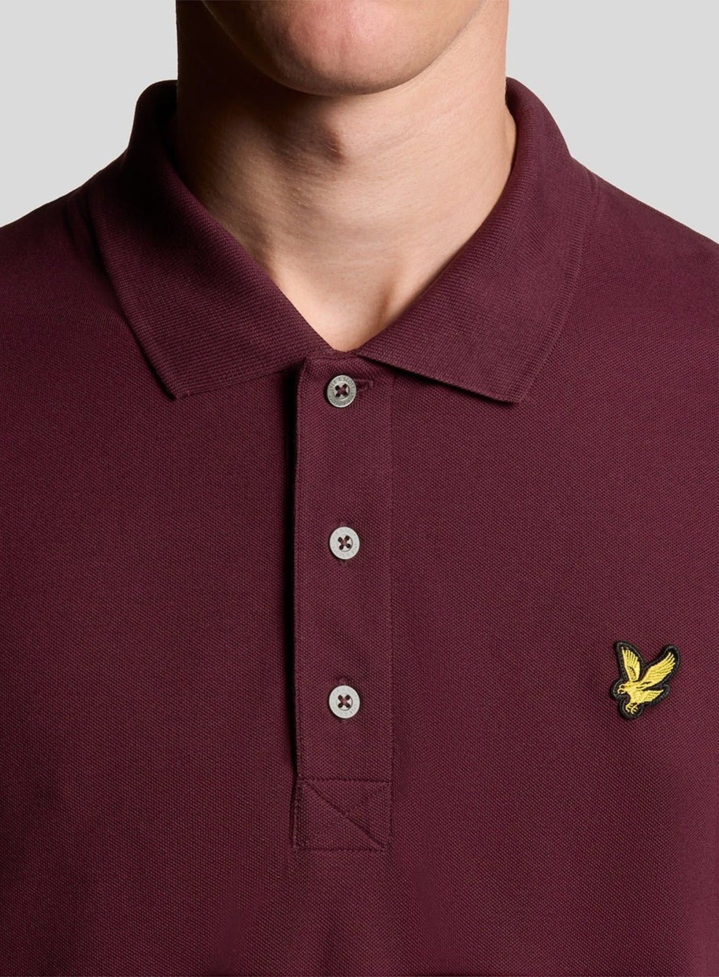 LYLE & SCOTT Plain Polo Shirt Burgundy