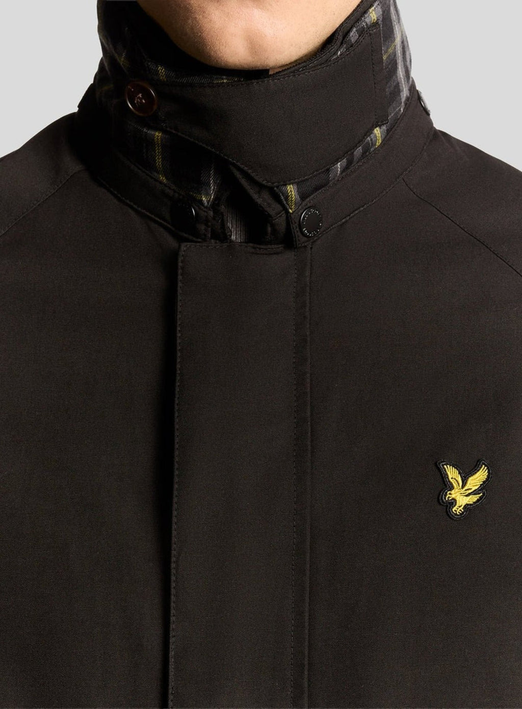 LYLE & SCOTT Tartan Lined Hunting Jacket Jet Black
