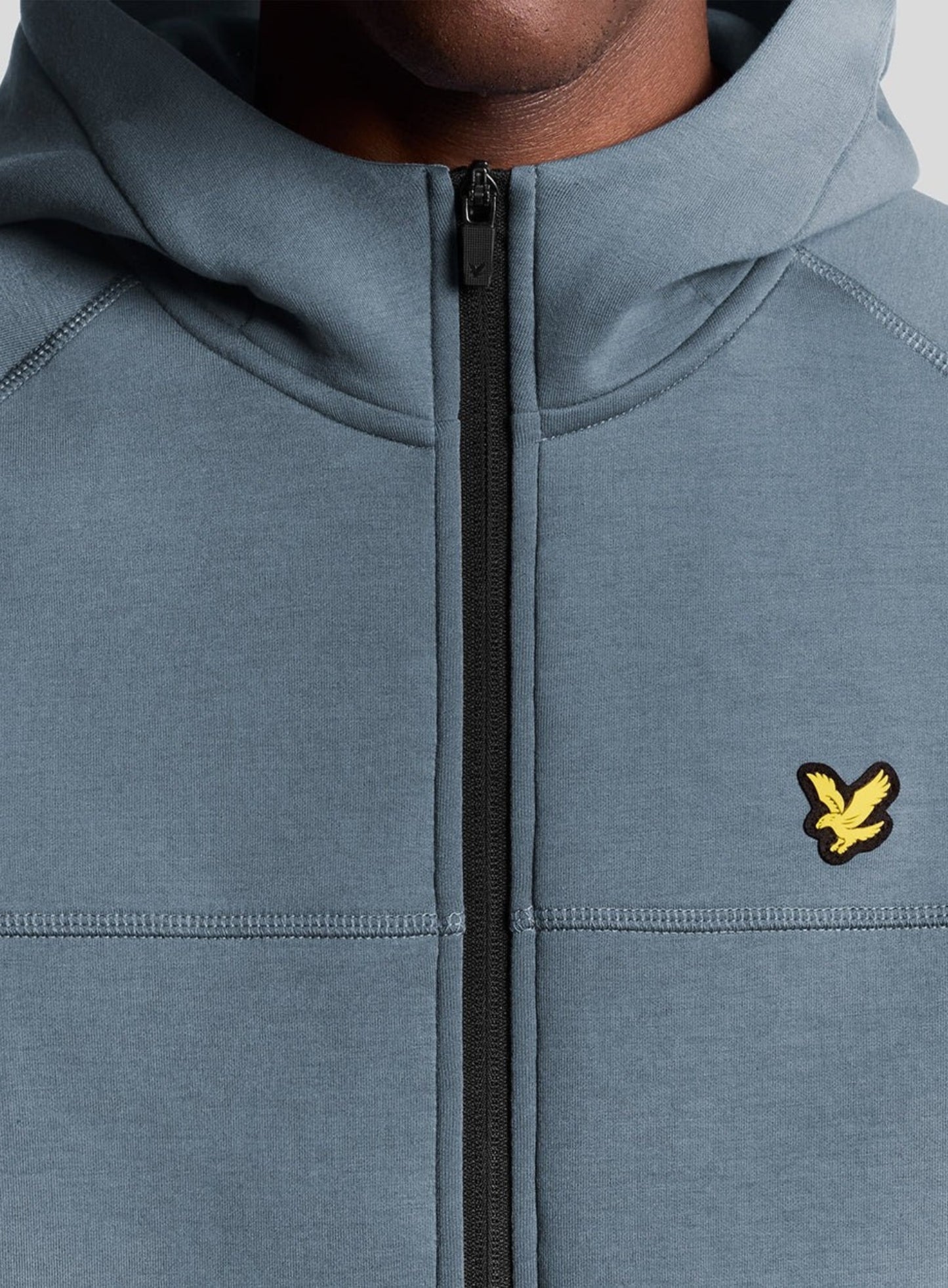 LYLE & SCOTT Sports Neoprene Zip Hoodie Steel Indigo Marl