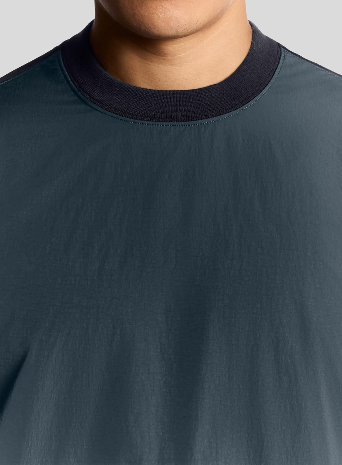 LYLE & SCOTT Half Raglan Sleeve Panneled Sweatshirt Dark Navy