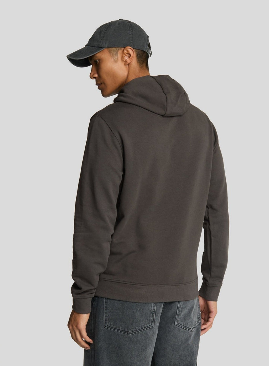 LYLE & SCOTT Loopback Cotton Hoodie Gunmetal