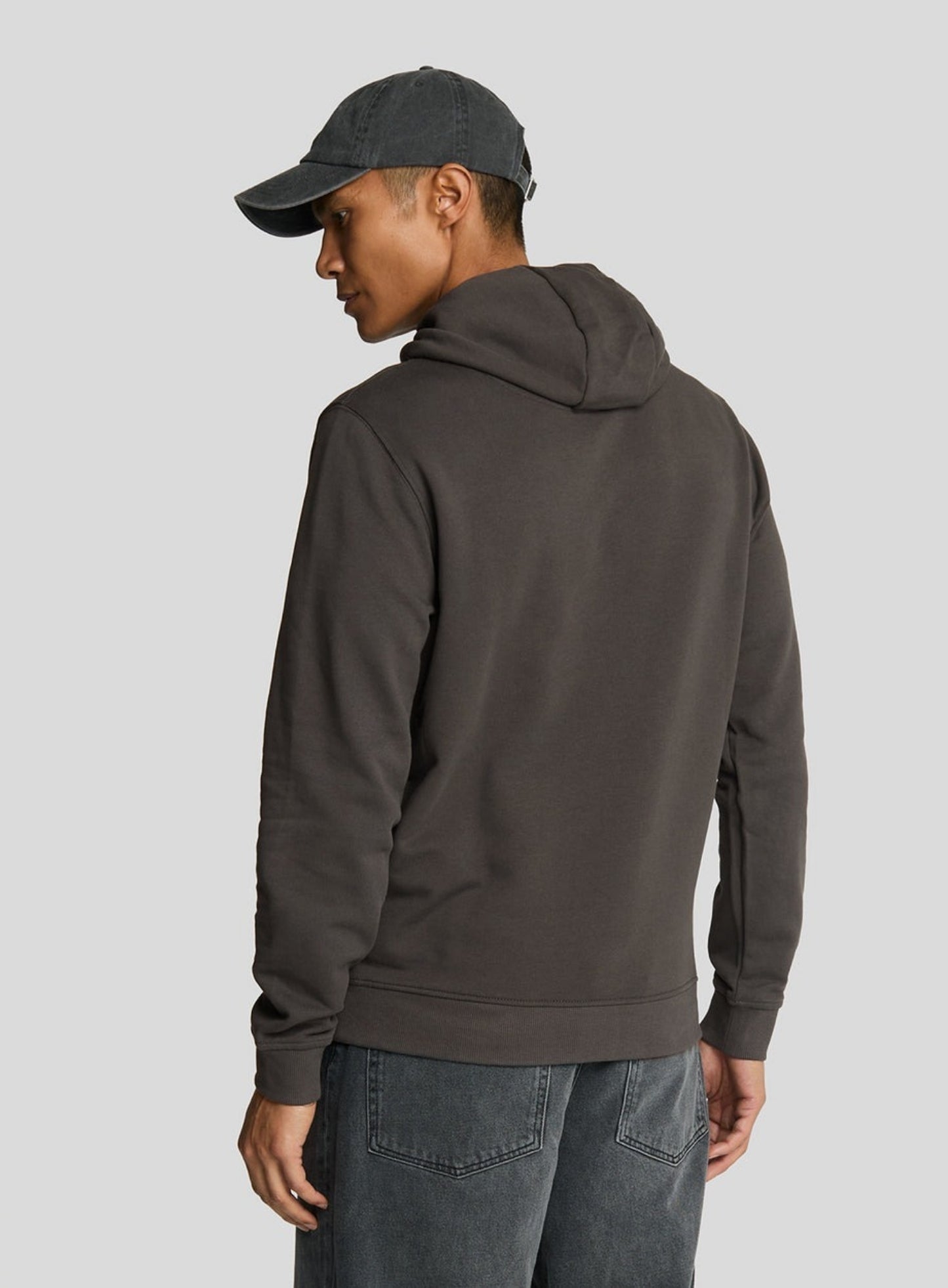 LYLE & SCOTT Loopback Cotton Hoodie Gunmetal